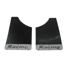 Брызговики SPARCO 360 х 220мм универсальные, нержавеющая накладка "RACING", к-кт 2шт, мягкий капрон (28662)