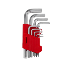Набор ключей шестигранных INTERTOOL 9шт, короткие 1.5-10мм, CrV (32481)