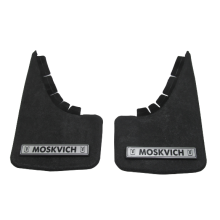 Брызговики Москвич MD универсальные, надпись "MOSKVICH", к-кт 2шт, 350 х 225 мм, резиновые (32528)