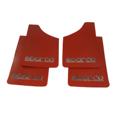 Брызговики SPARCO 360 х 220 мм, универсальные, красные, к-кт 4шт, мягкий капрон (35202)