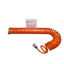 Шланг подкачки INTERTOOL 10м х 6,0 х 8мм, до 15 Атм, штуцерованный, спиральный, полиуретановый (42455)
