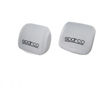 Чехлы на подголовники VRN белые "SPARCO", комплект 2 шт (42825)