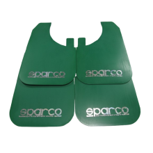 Брызговики SPARCO 430 х 265 мм, универсальные, зеленые, к-кт 4шт, мягкий капрон (60897)