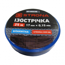 Изолента синяя 25м ПВХ 0.15х17мм STRONA (64311)