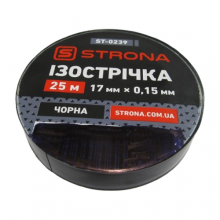 Изолента чёрная 25м ПВХ 0.15х17мм STRONA (64312)